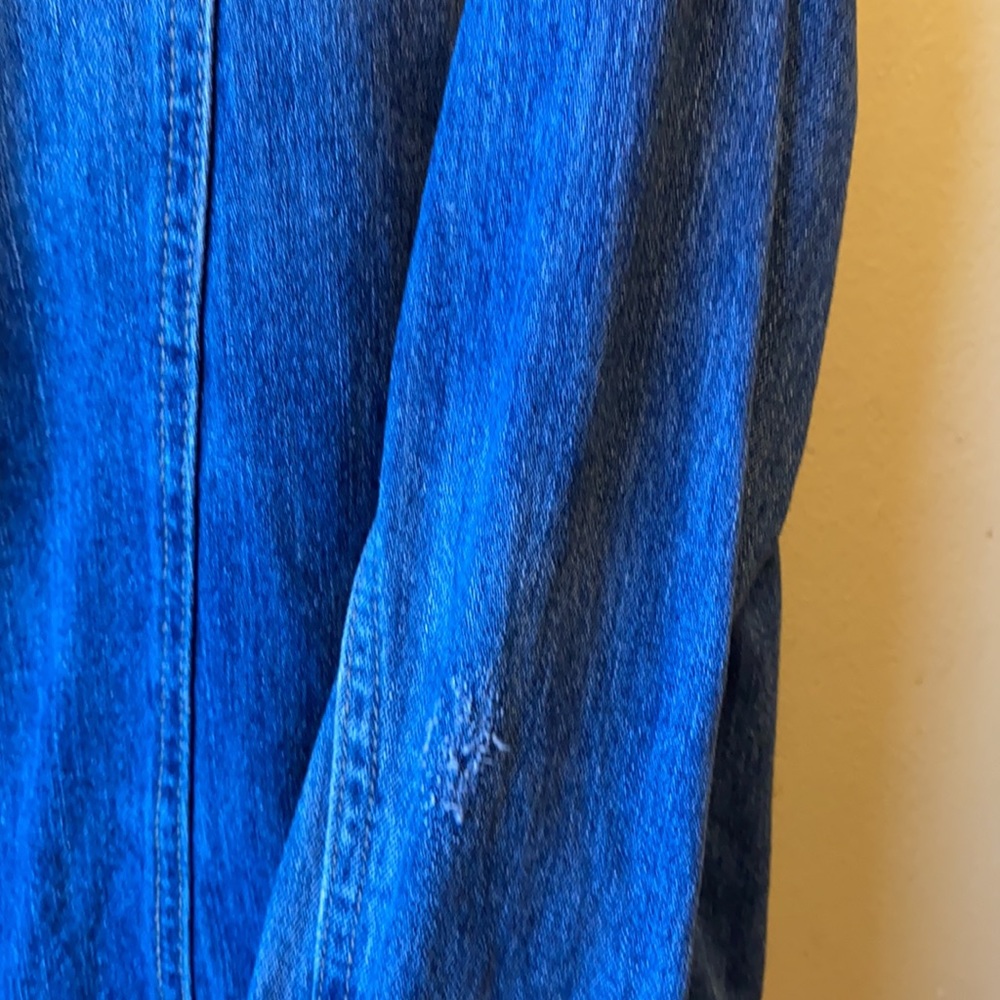 FOREVER21 DENIM JEAN JACKET DARK BLUE - Picture 8 of 12